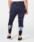 IDEOLOGY Womens Navy Stretch Mid-rise Ankle Active Wear Skinny Leggings Plus 2X